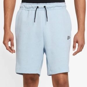 Nike 'Move To Zero' Tech Fleece Shorts Celestine Blue Men's NEW DQ4318-441